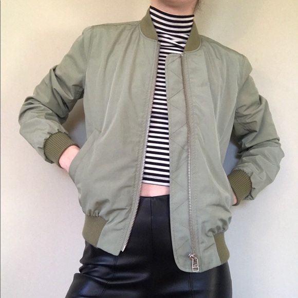 madewell side zip bomber
